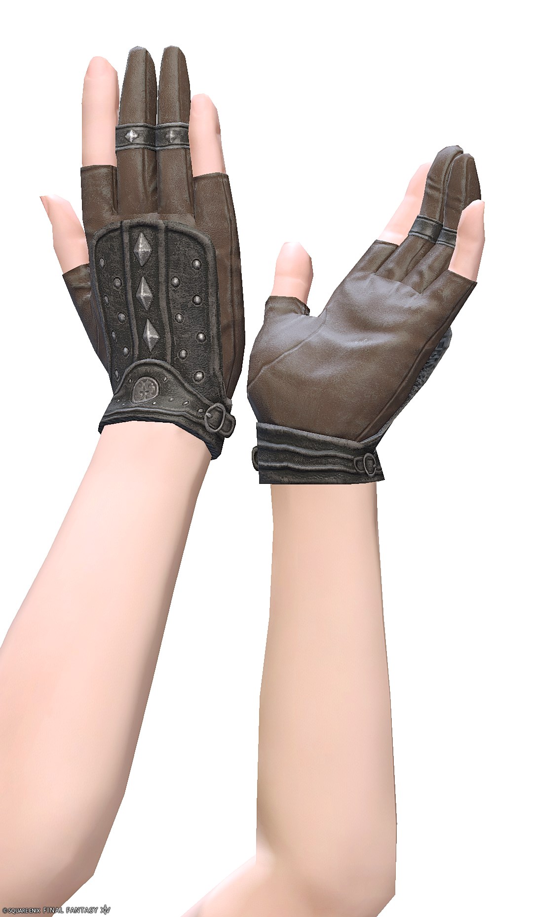 ロネークサージ・ヒーラーハーフグローブ | FF14ミラプリ - Rroneek Serge Halfgloves of Healing - 手袋/フィンガレス