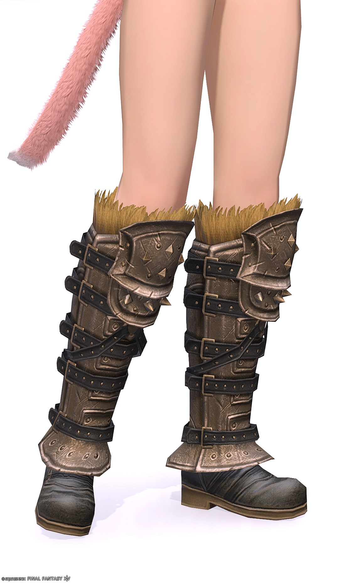 ゴールドチタン・スレイヤーレギンス | FF14ミラプリ - Titanium Gold Leg Wraps of Maiming - 足甲