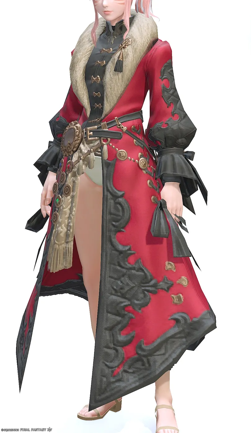 ミラプリ「ボルトキープコートRE」装備ミコッテでの見た目紹介10