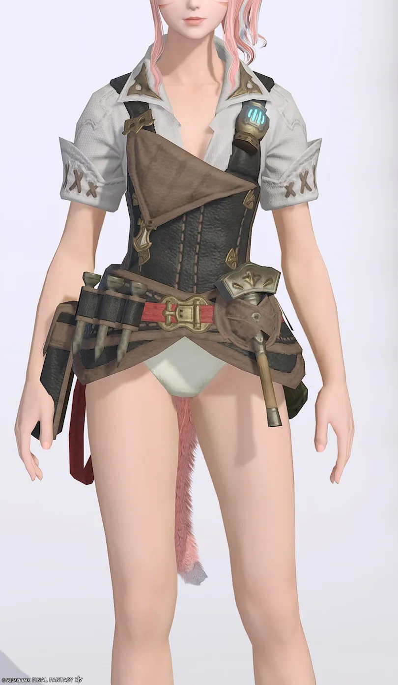 ミラプリ「マインキープオーバーオールRE」装備ミコッテでの見た目紹介8