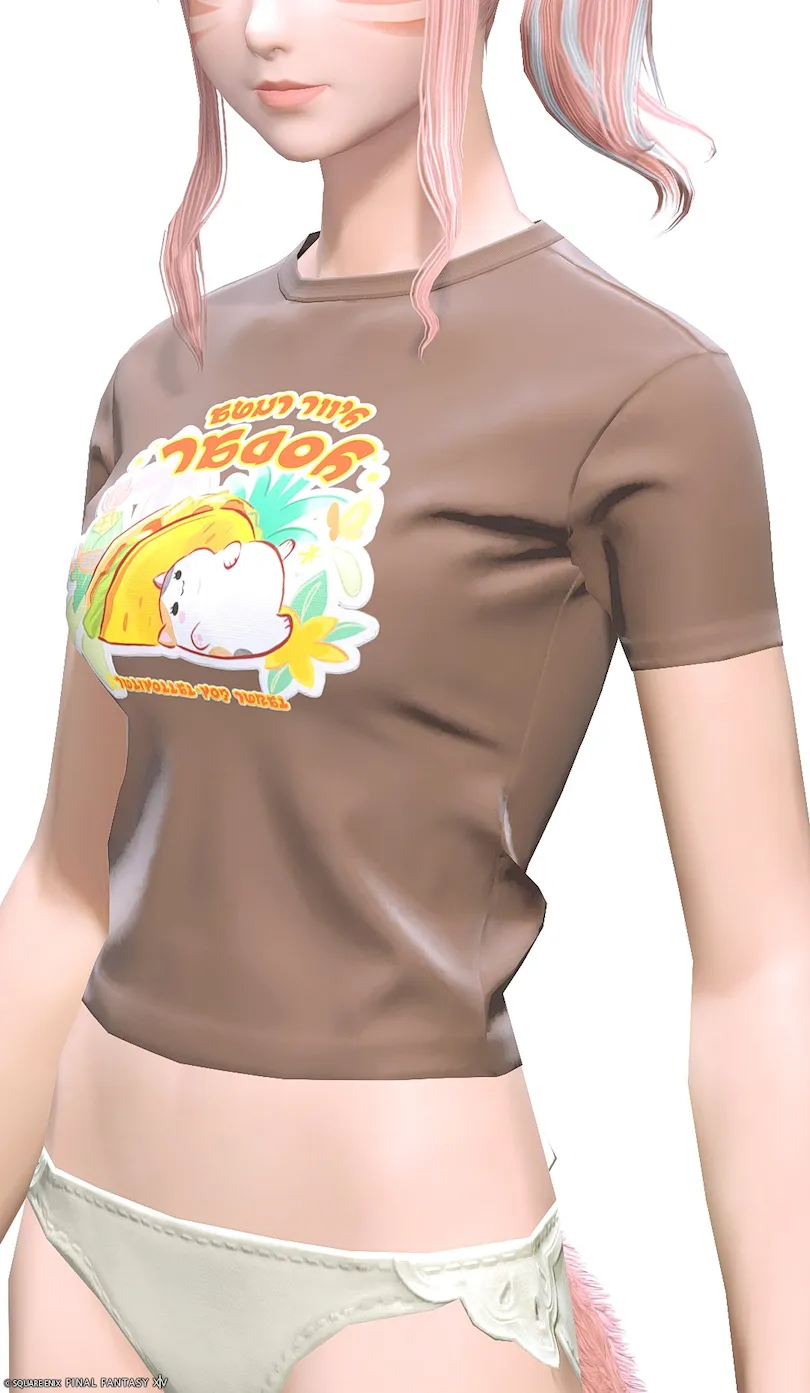 ミラプリ「チーちゃん・ネオチュニック:タイトサイズ」装備ミコッテでの見た目紹介10