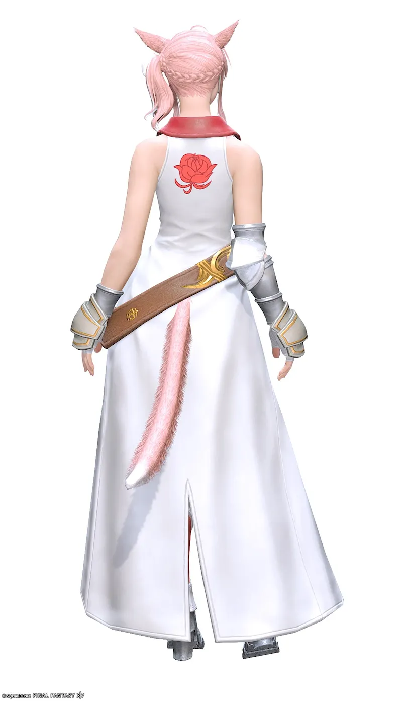 ミラプリ「バトルフィールドローズ・コスチュームセット」装備ミコッテでの見た目紹介2