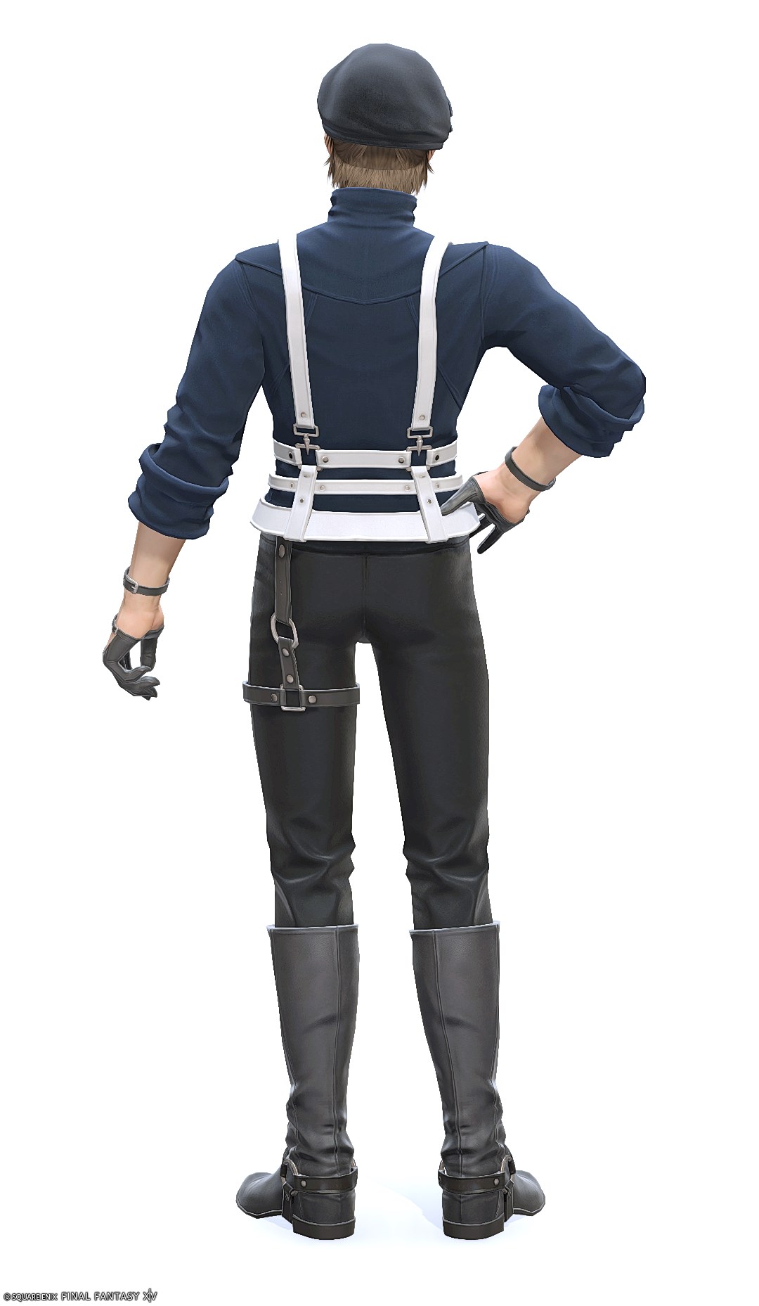 【FF14】ベルトレザー・コスチュームセット（トラウザータイプ）装備👗各種族での見た目・入手方法