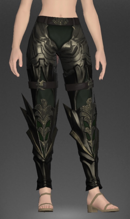 ブラックシャック・クウィス | FF14ミラプリ - Black Shuck Cuisses - 脚鎧