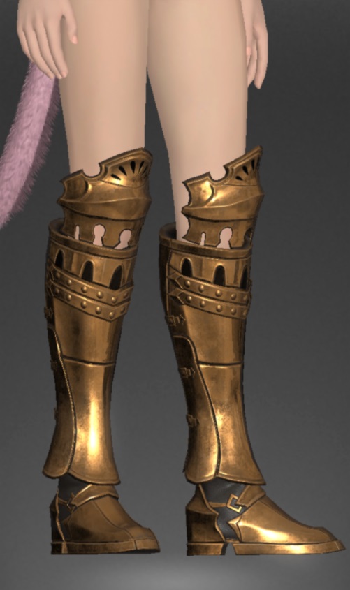 キングダムブラス・ディフェンダーグリーヴ | FF14ミラプリ - Bygone Brass Greaves of Fending - 足甲