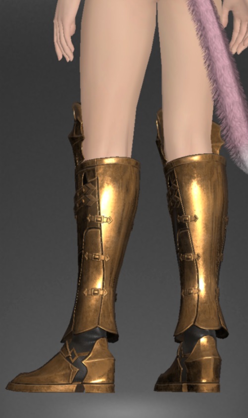 キングダムブラス・ディフェンダーグリーヴ | FF14ミラプリ - Bygone Brass Greaves of Fending - 足甲