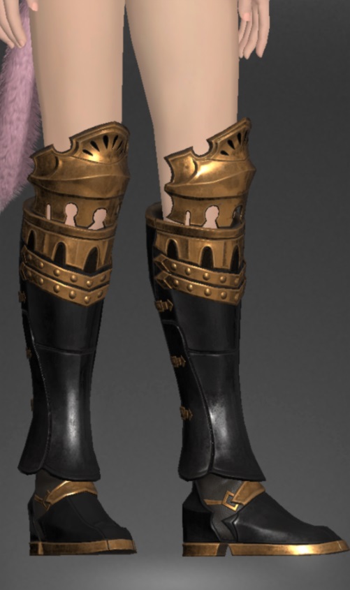 キングダムブラス・スレイヤーグリーヴ | FF14ミラプリ - Bygone Brass Greaves of Maiming - 足甲
