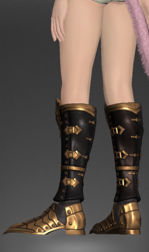 キングダムブラス・ストライカーサバトン | FF14ミラプリ - Bygone Brass Sabatons of Striking - 足甲