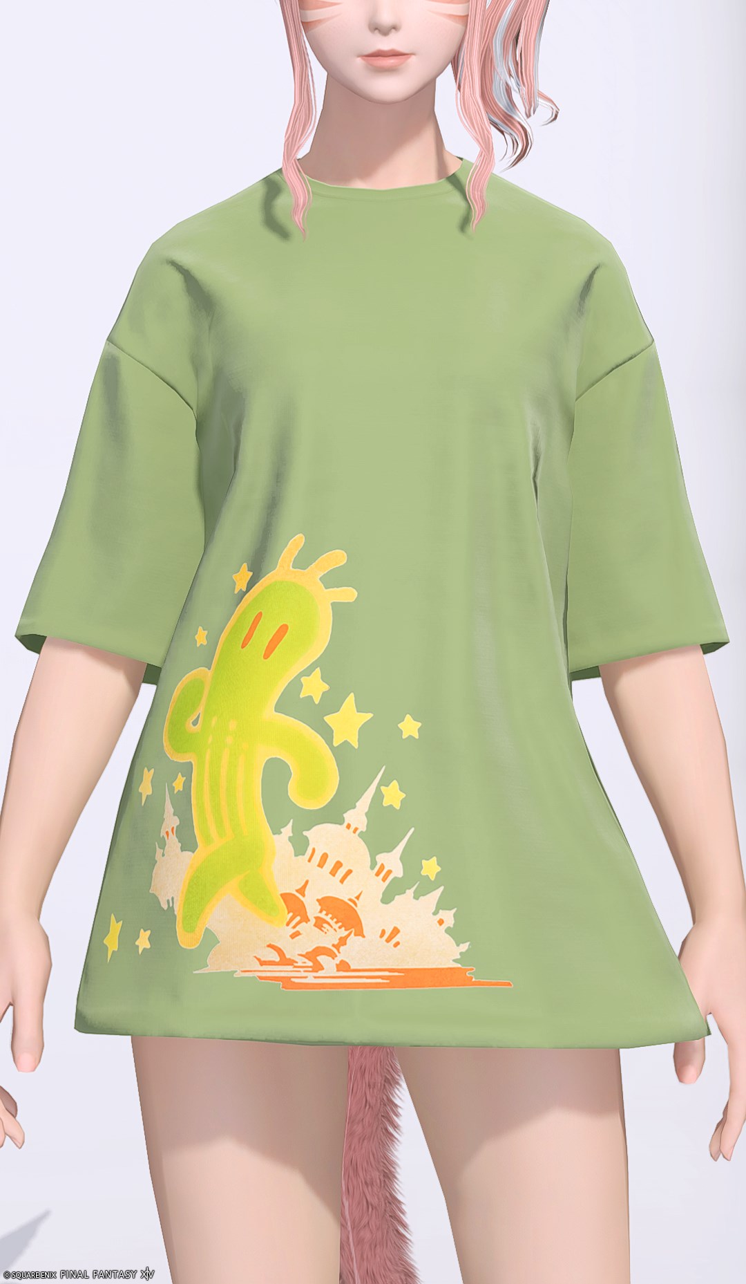 サボテンダー・デイリーチュニック:オーバーサイズ | FF14ミラプリ - Oversized Cactuar Neotunic - シャツ