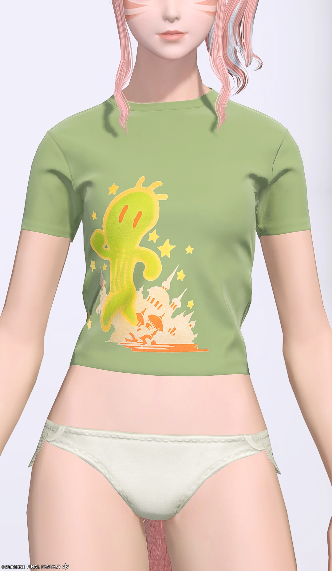 サボテンダー・デイリーチュニック:タイトサイズ | FF14ミラプリ - Form-fitting Cactuar Neotunic - シャツ