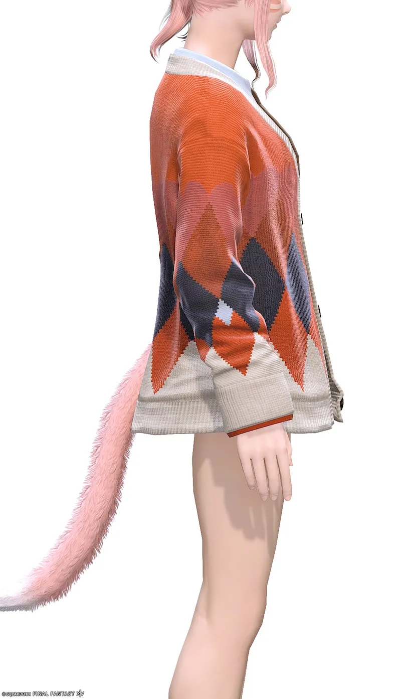 ミラプリ「ヴァレンティオンカンフィー・カーディガン」装備ミコッテでの見た目紹介8