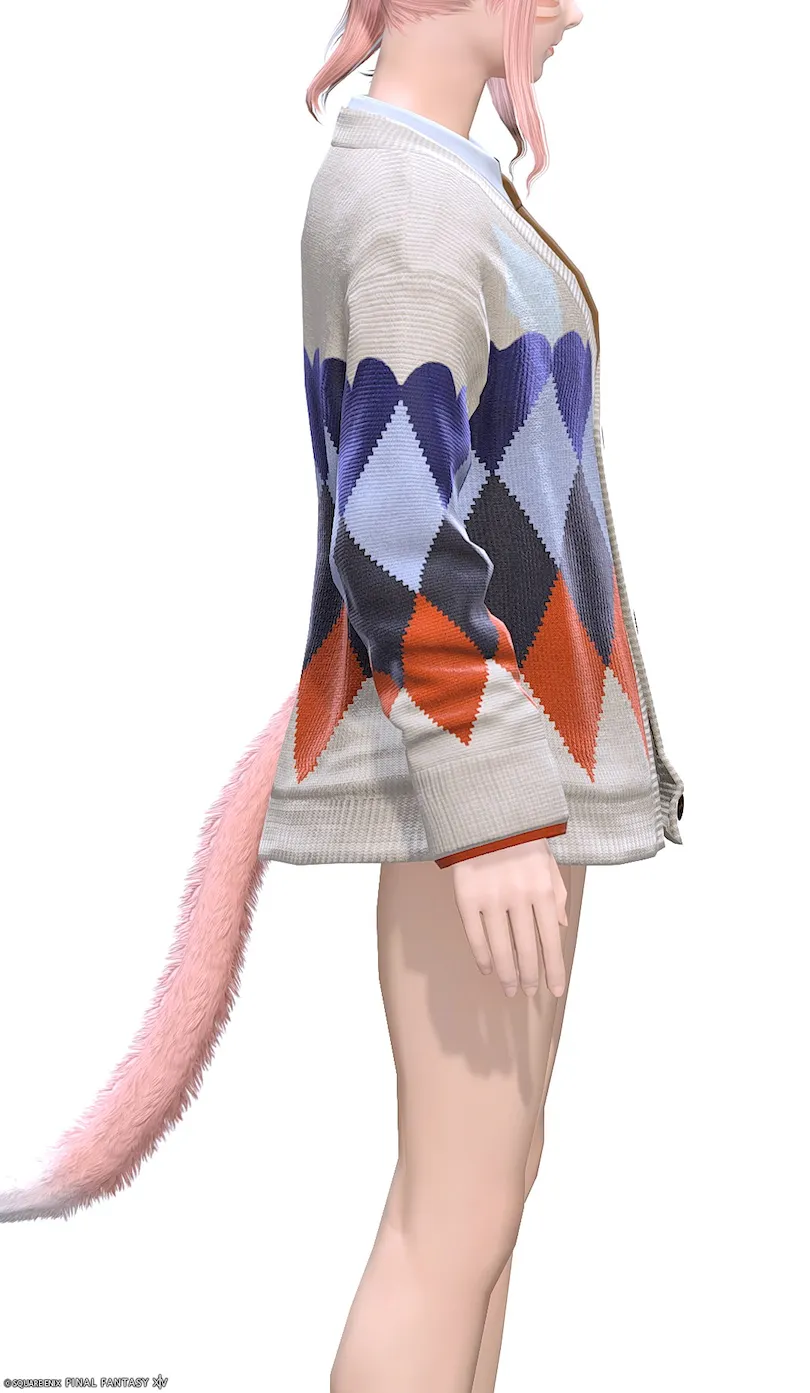 ミラプリ「ヴァレンティオンコージー・カーディガン」装備ミコッテでの見た目紹介8