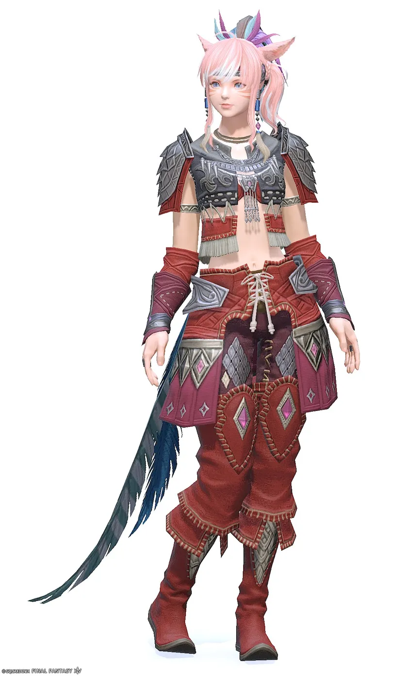 【FF14】ダークマホガニー・ディフェンダー装備👗各種族での見た目・入手方法【レベル94製作装備】