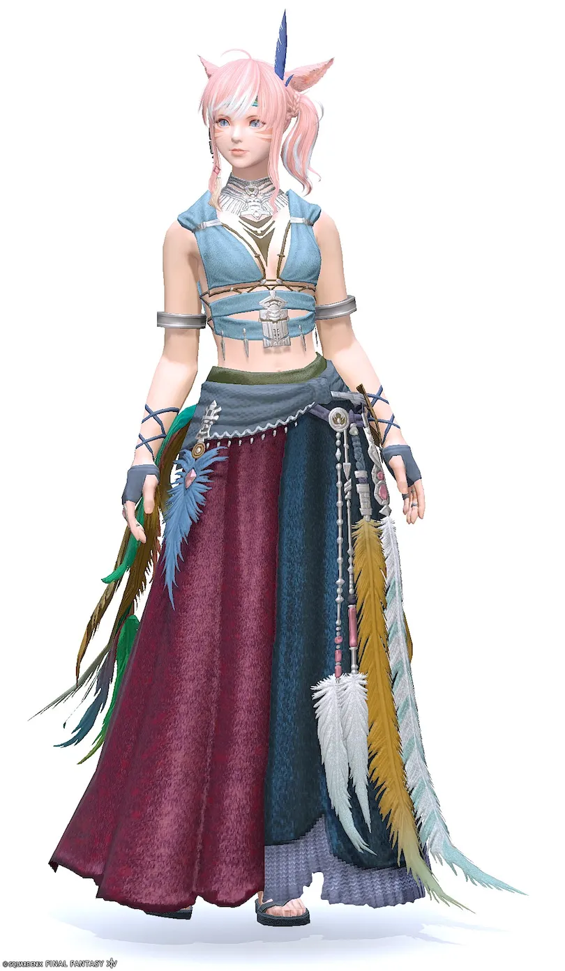 【FF14】ダークマホガニー・ヒーラー装備👗各種族での見た目・入手方法【レベル94製作装備】