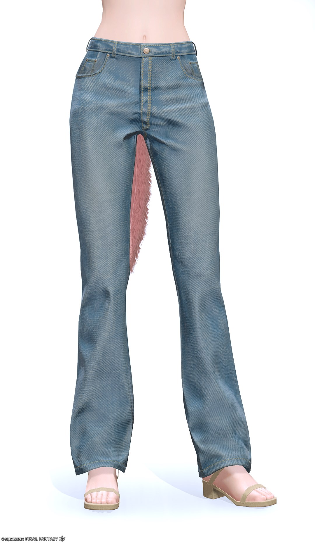 ウォッシュドベルボトム・ツイルパンツ | FF14ミラプリ - Stonewashed Bell-bottom Twill Trousers - パンツ/フレア