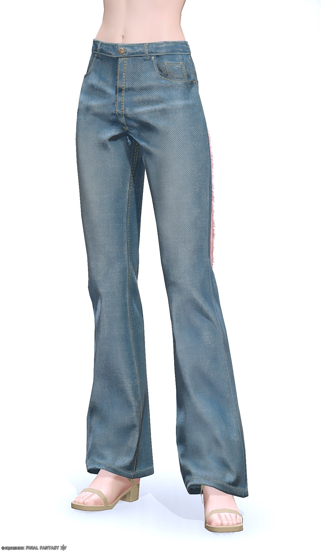 ウォッシュドベルボトム・ツイルパンツ | FF14ミラプリ - Stonewashed Bell-bottom Twill Trousers - パンツ/フレア