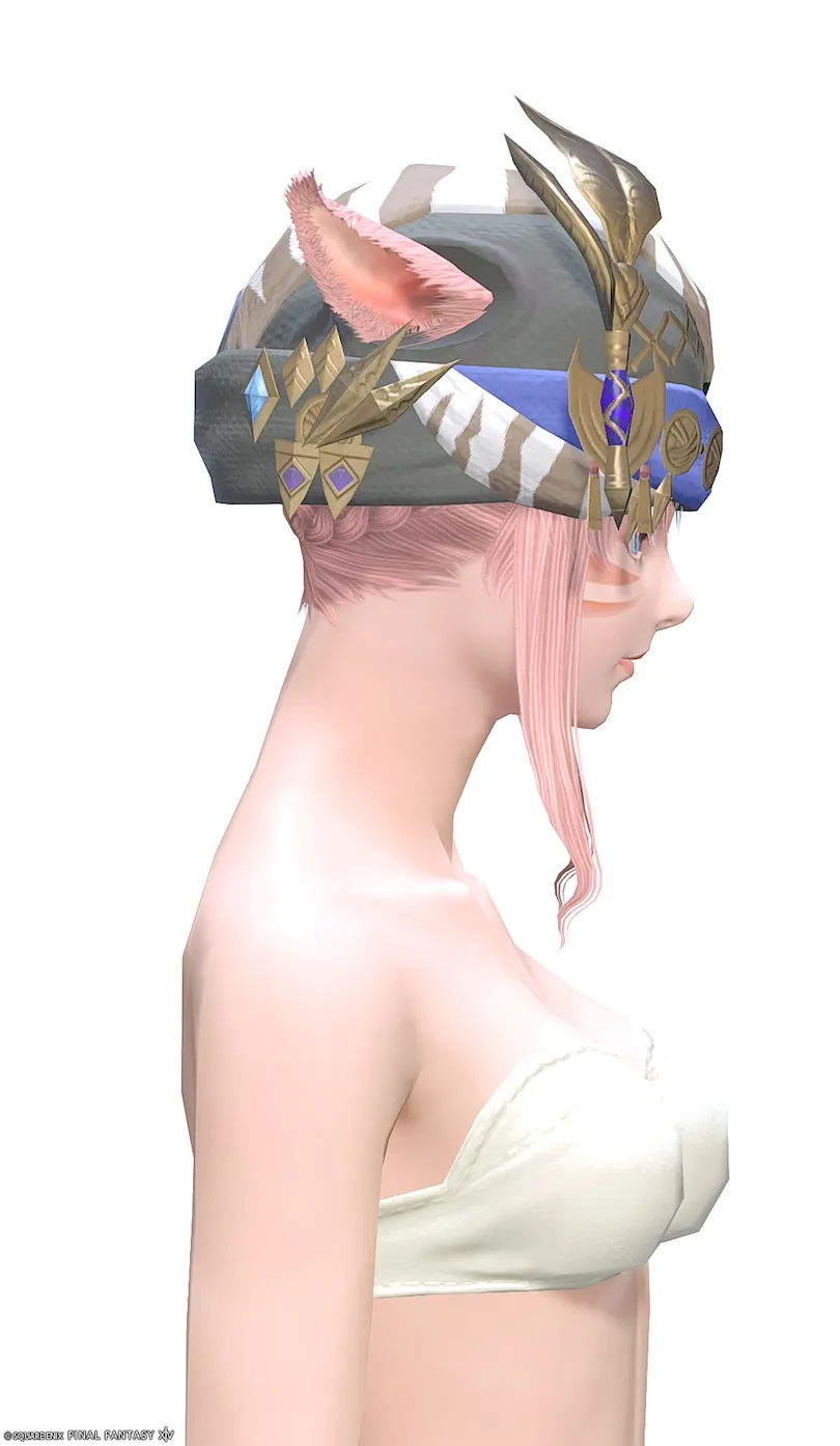 ミラプリ「ゴールドスミスターバン」装備ミコッテでの見た目紹介4