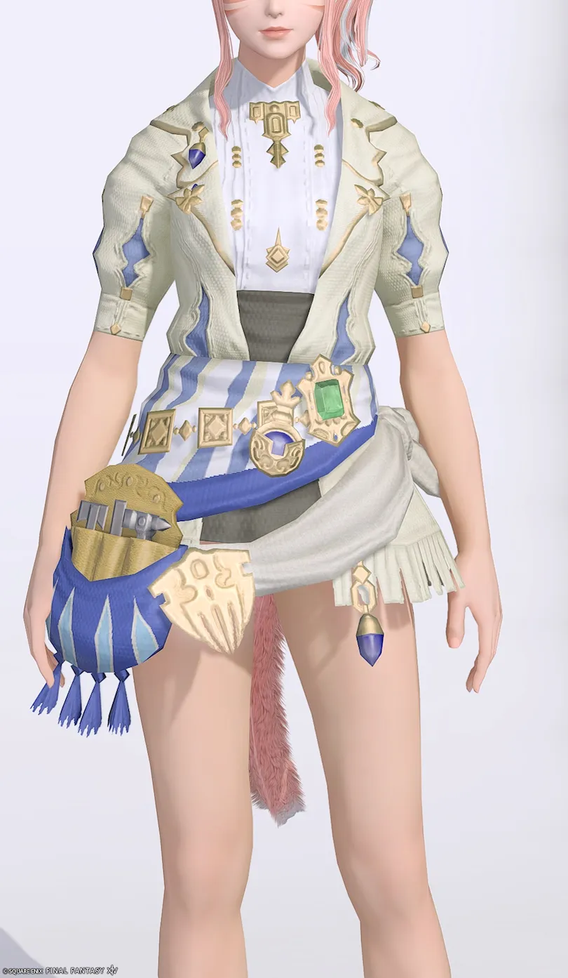 ミラプリ「ゴールドスミスダブレット」装備ミコッテでの見た目紹介7