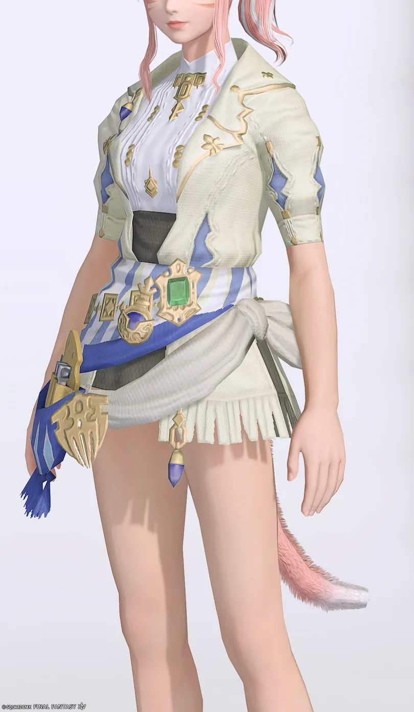 ミラプリ「ゴールドスミスダブレット」装備ミコッテでの見た目紹介10