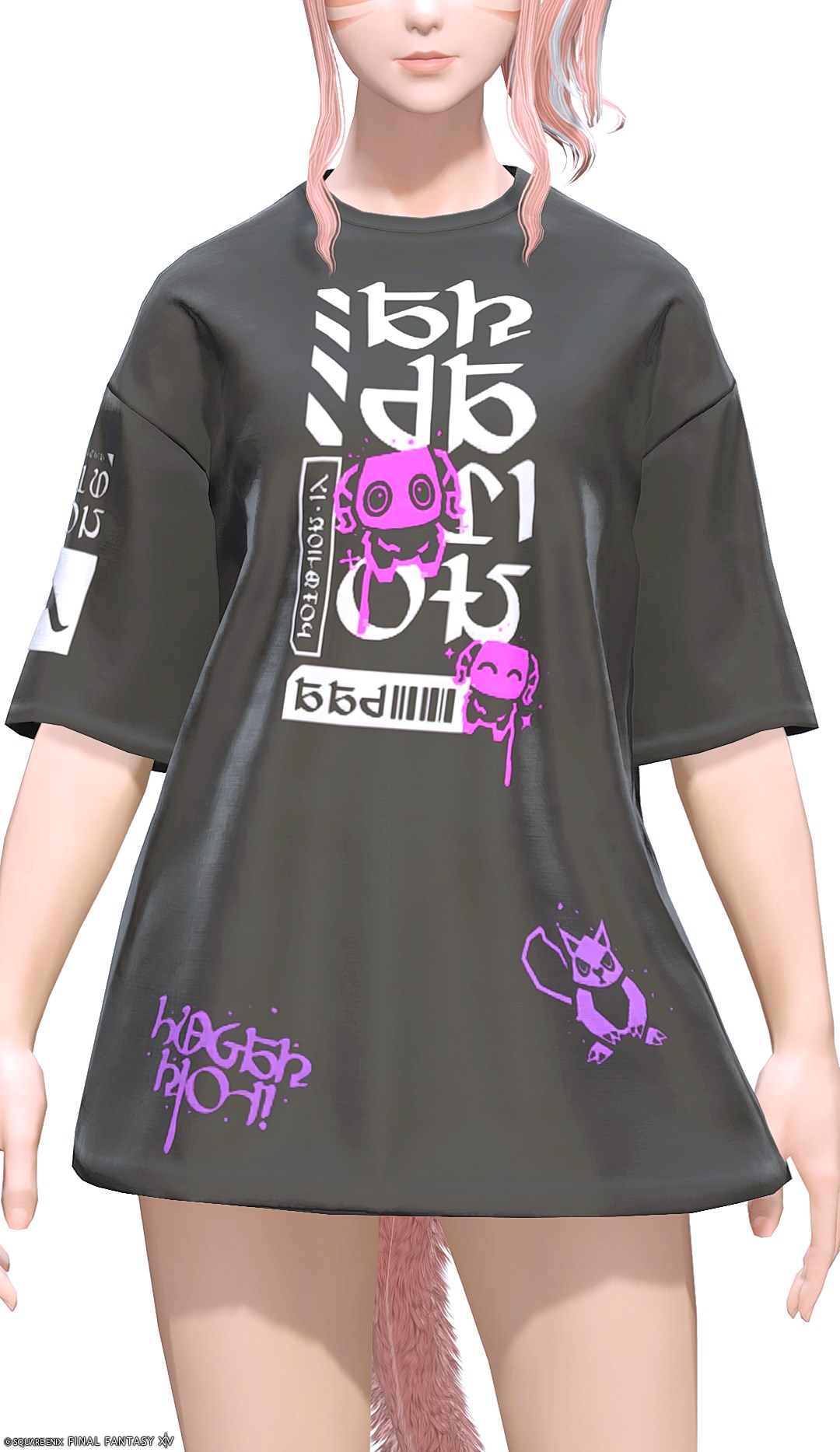 グラフィティ・ネオチュニック:オーバーサイズ | FF14ミラプリ - Oversized Graffiti Neotunic - Tシャツ/チュニック