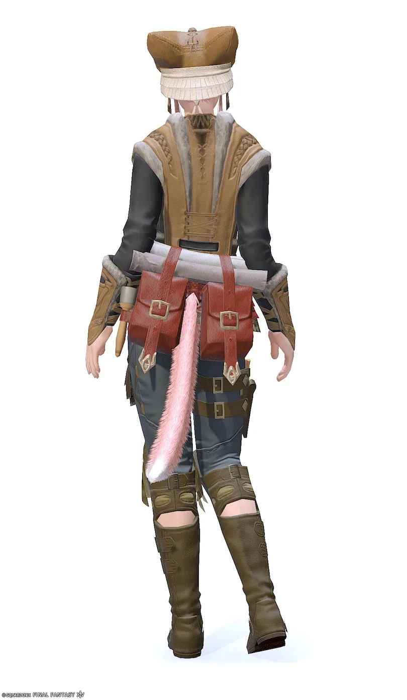 ミラプリ「レザーワーカー」装備ミコッテでの見た目紹介2