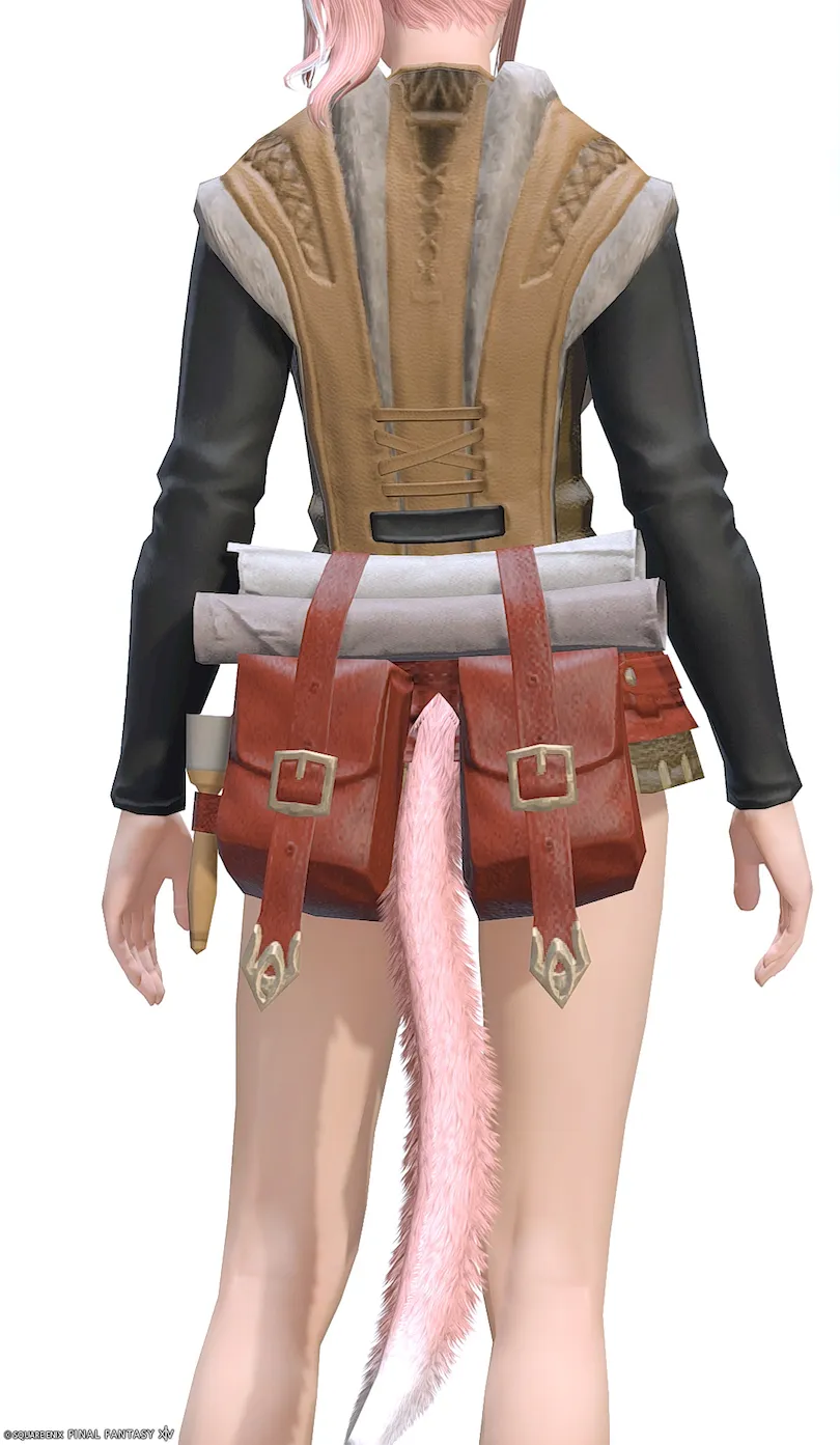 ミラプリ「レザーワーカーシャツ」装備ミコッテでの見た目紹介9