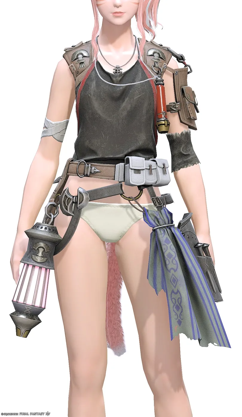 ミラプリ「マインライズ・ワークシャツ」装備ミコッテでの見た目紹介8