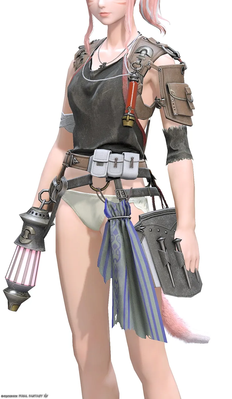 ミラプリ「マインライズ・ワークシャツ」装備ミコッテでの見た目紹介11