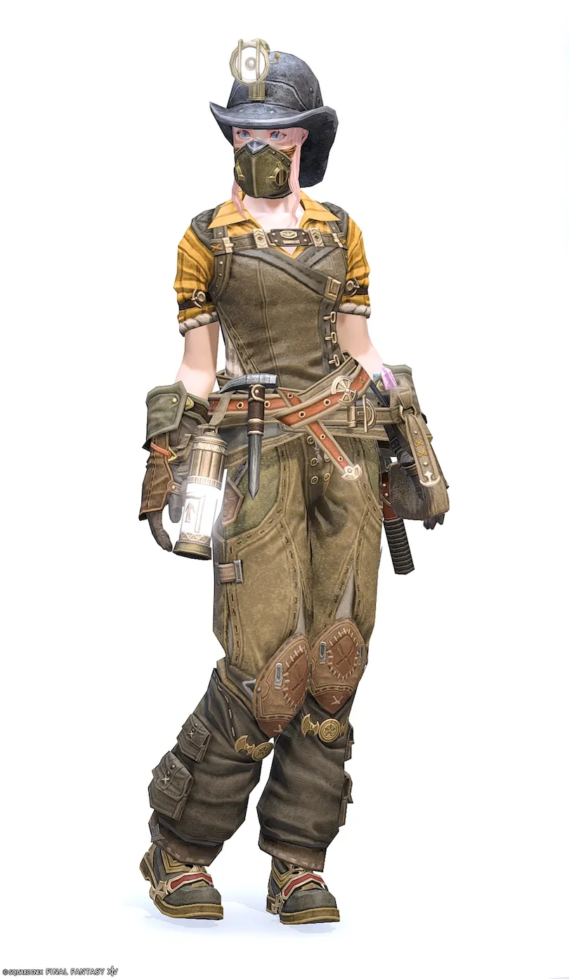 【FF14】採掘師AF5装備👗各種族での見た目・入手方法【マインソフォス】