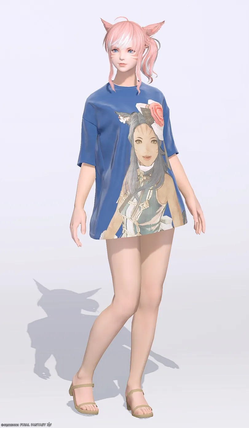 ミラプリ「デイリーチュニック:オーバーサイズ」装備ミコッテでの見た目紹介3