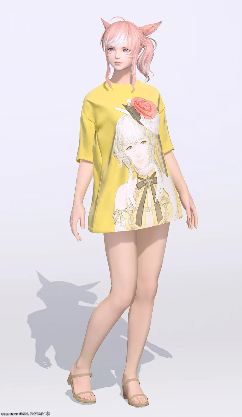 ミラプリ「デイリーチュニック:オーバーサイズ」装備ミコッテでの見た目紹介5