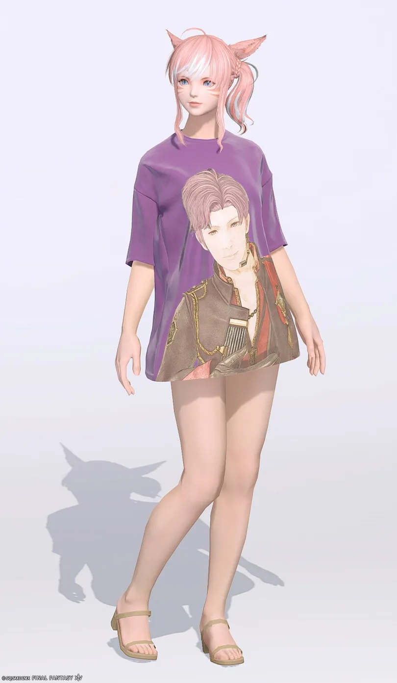 ミラプリ「デイリーチュニック:オーバーサイズ」装備ミコッテでの見た目紹介7