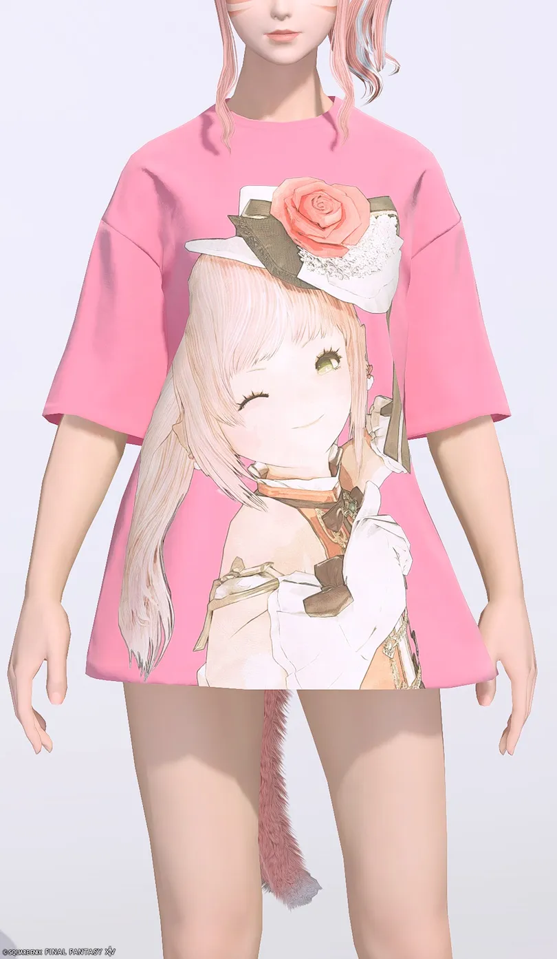 ミラプリ「ウララ・デイリーチュニック:オーバーサイズ」装備ミコッテでの見た目紹介9