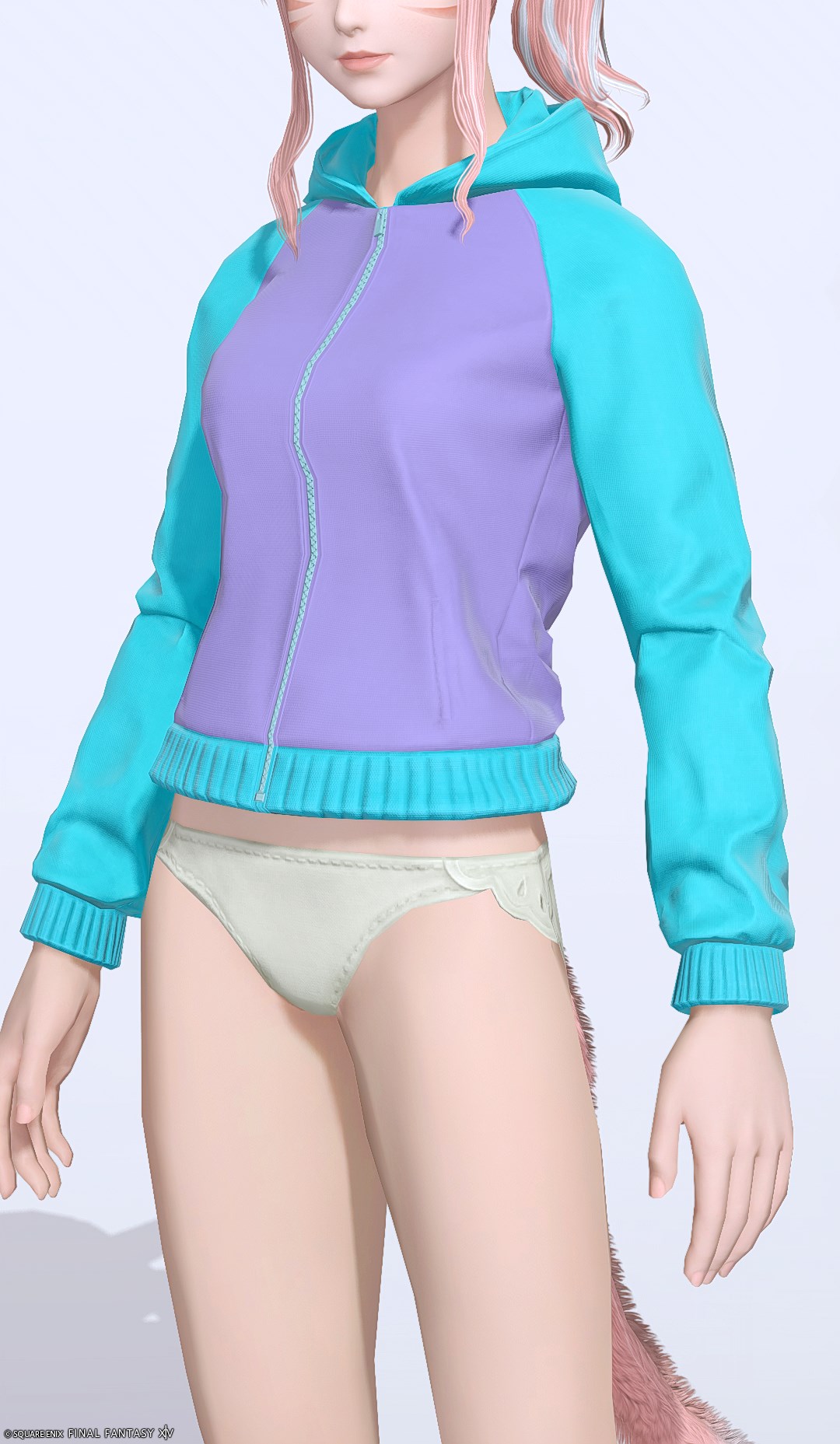 プレーンフーディー:タイトサイズ | FF14ミラプリ - Form-fitting Plain Hooded Tunic - フード