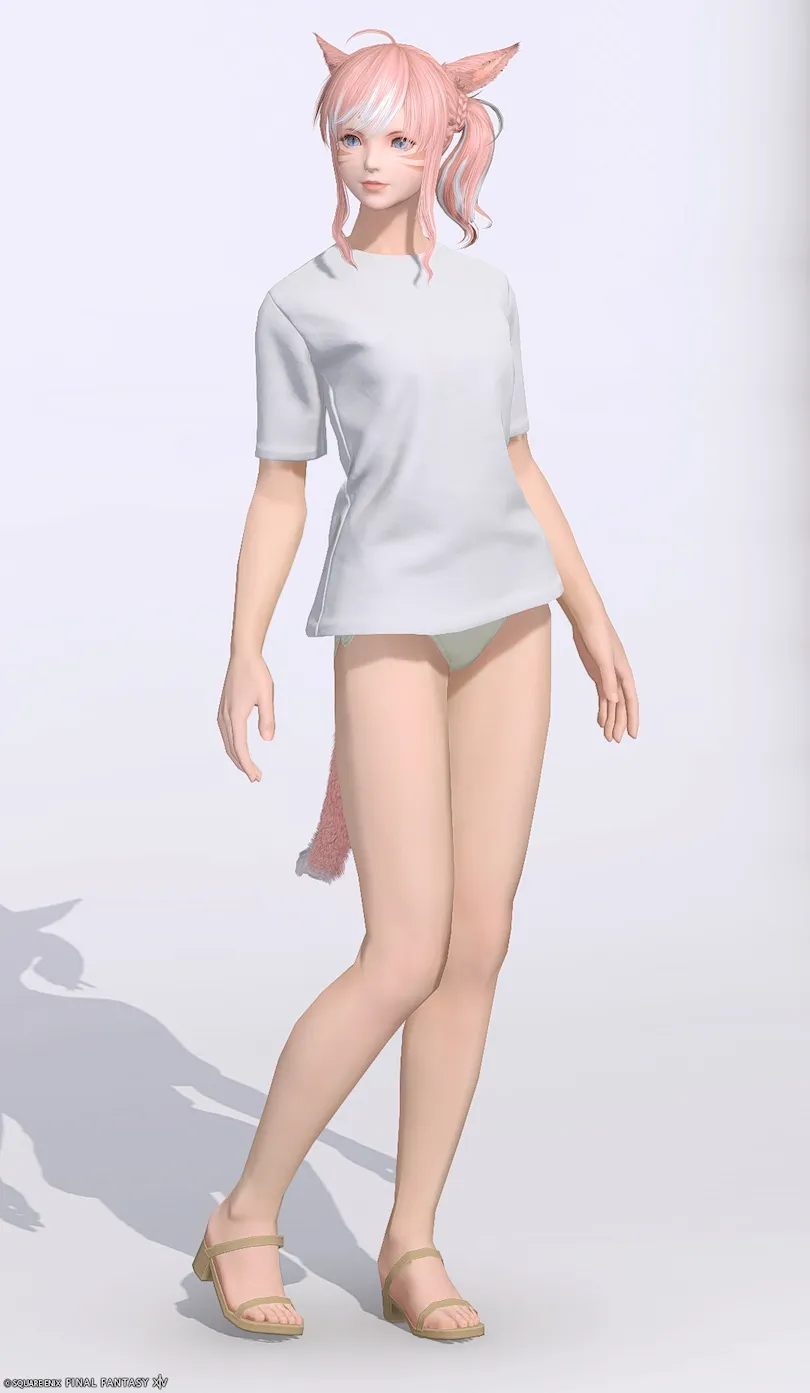 【FF14】プレーン・デイリーチュニック装備👗各種族での見た目・入手方法【Tシャツ】