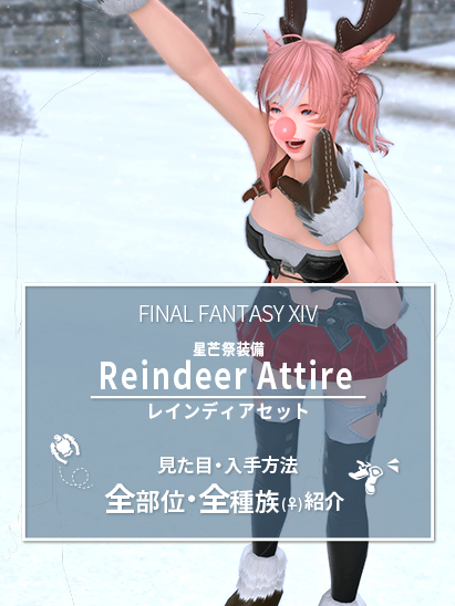 【FF14】「レインディアセット」の紹介・入手方法【全種族対応】