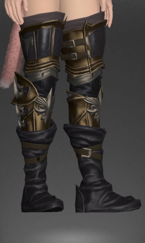 シャドウハウンドサバトン | FF14ミラプリ - Shadowhound Sabatons - 足甲