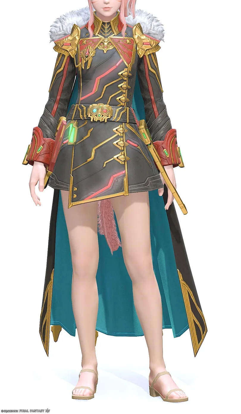 ミラプリ「コスモアドミラル・コート」装備ミコッテでの見た目紹介8