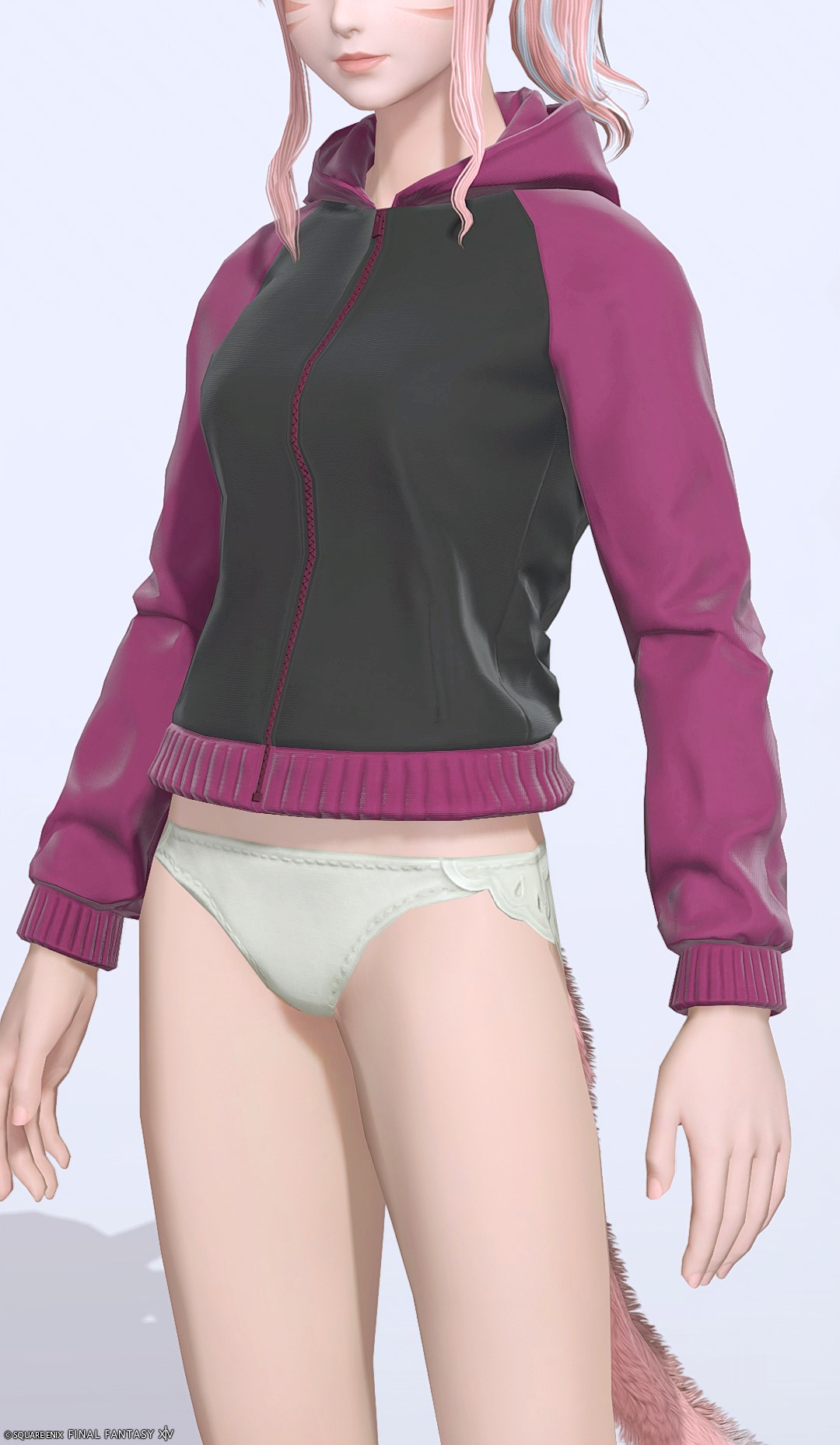サキュバスフーディー:タイトサイズ | FF14ミラプリ - Form-fitting Succubus Hooded Tunic - フード
