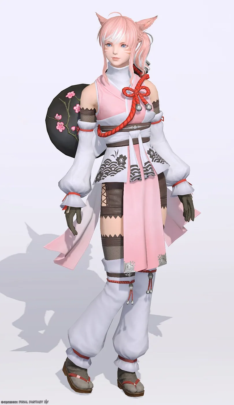 【FF14】夜桜装備👗各種族での見た目・入手方法【花遁のヨザクラ】