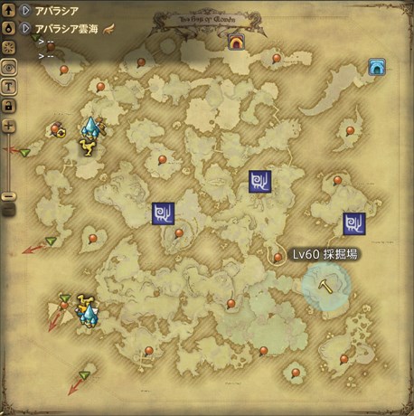 【地図】皇金砂の採取場所