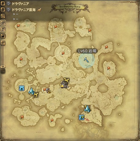 【地図】白雲母の採取場所