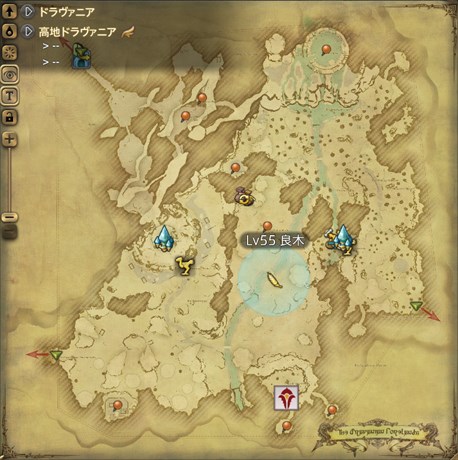 【地図】ダークチェスナット原木の採取場所