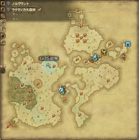 【地図】魔銀砂の採取場所
