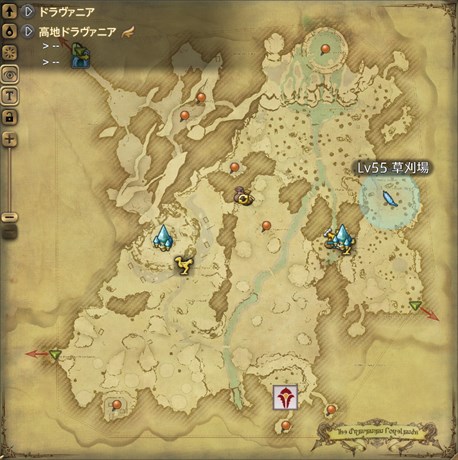 【地図】青麻の採取場所