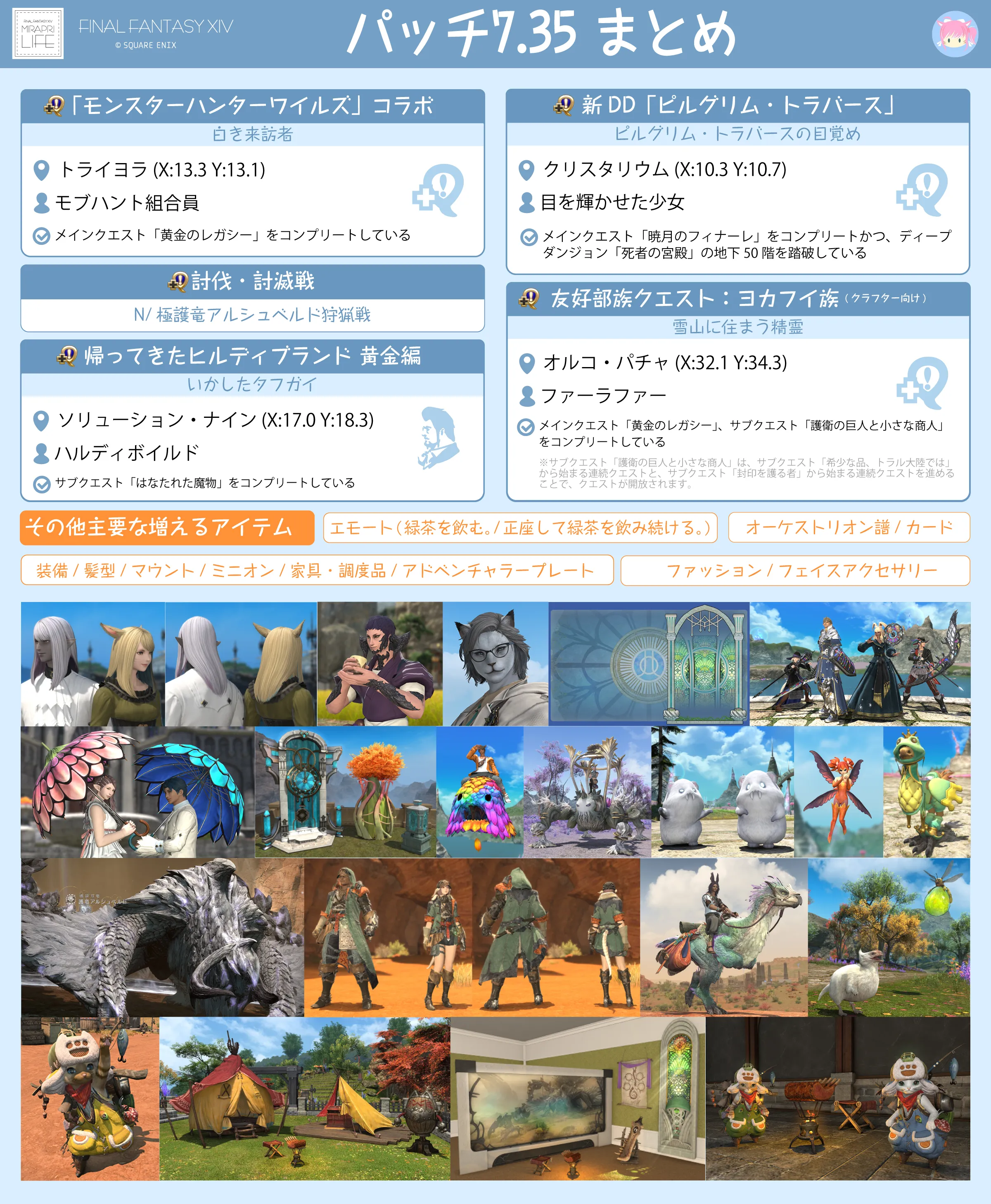 【FF14】パッチ7.35初動リスト/実装項目紹介【黄金のレガシー】