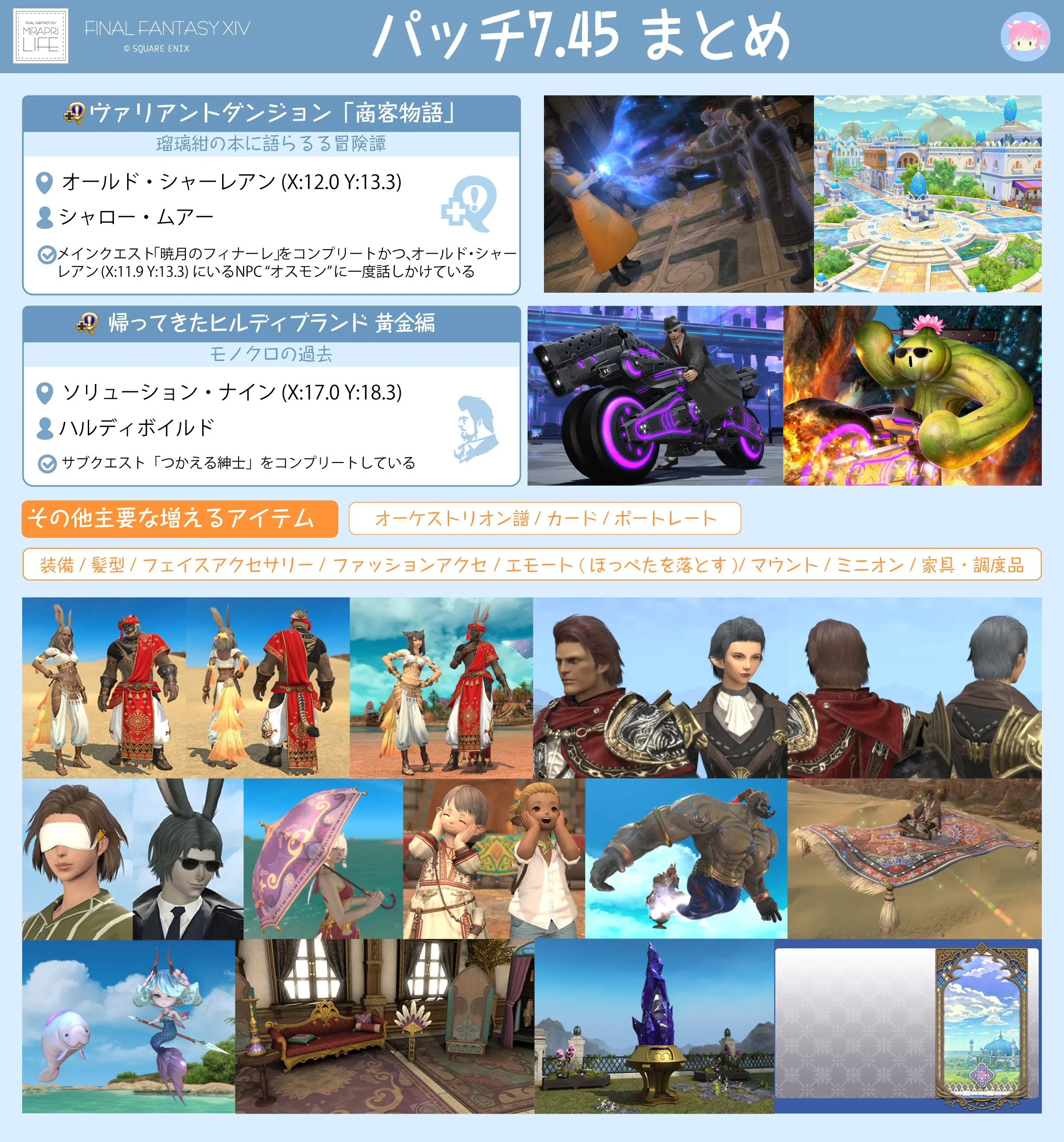 【FF14】パッチ7.45初動リスト/実装項目紹介【黄金のレガシー】