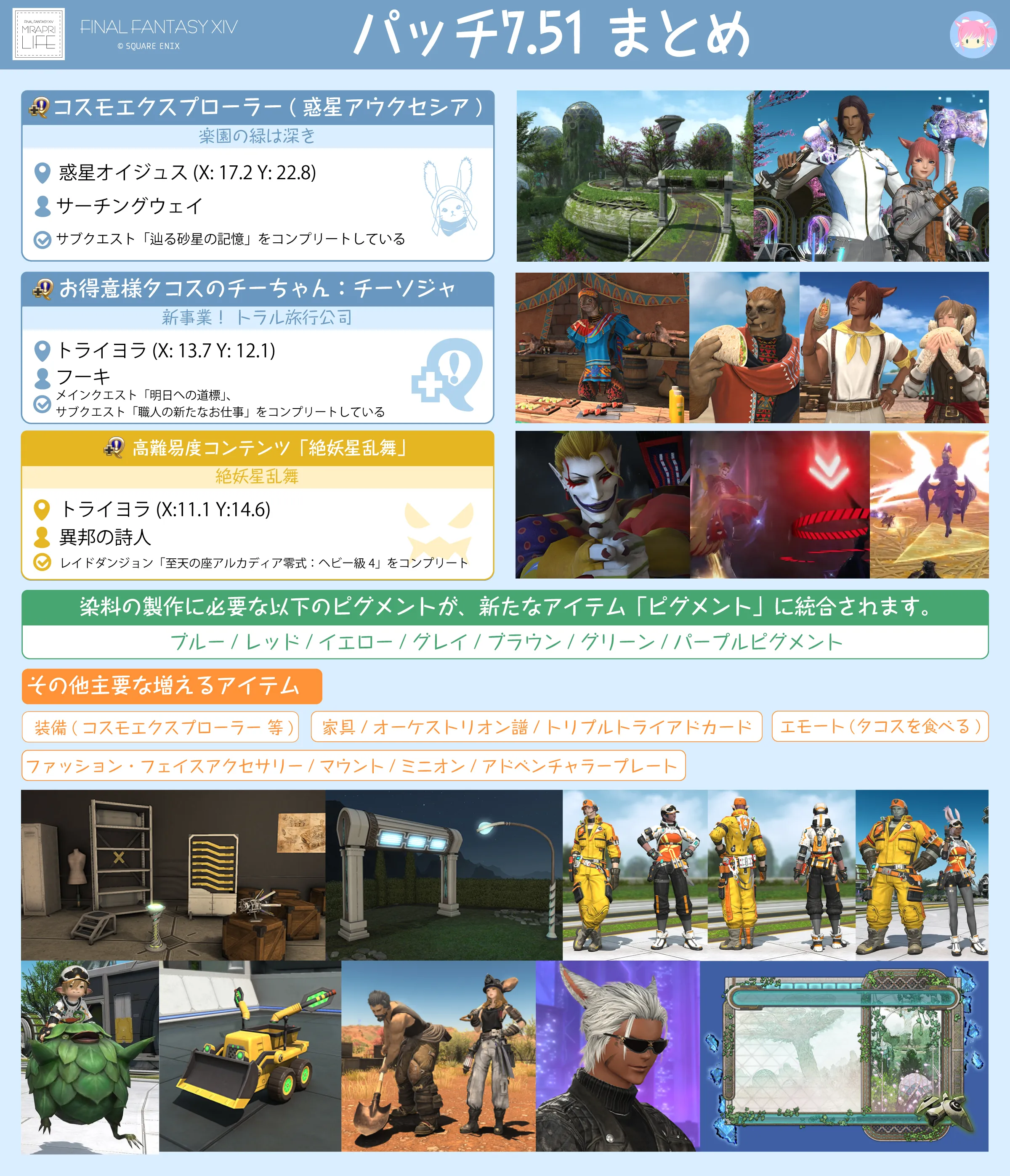 【FF14】パッチ7.51初動リスト/実装項目紹介【黄金のレガシー】